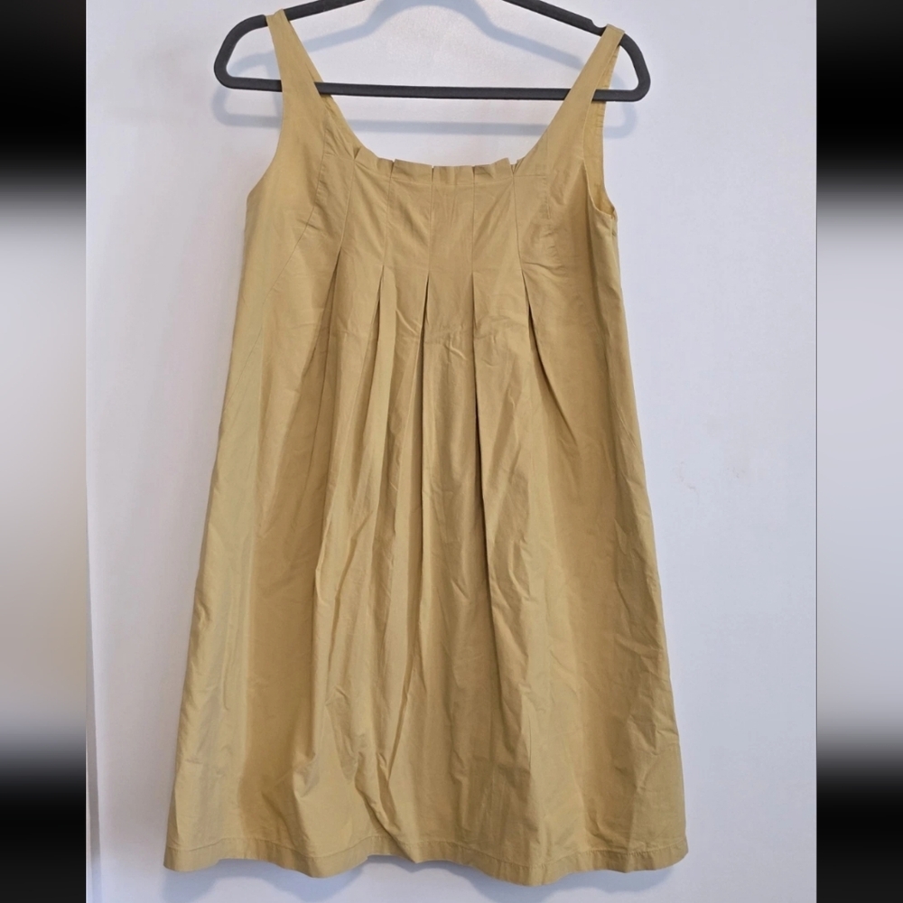 Max & Co. Tan Pleated Mini Dress